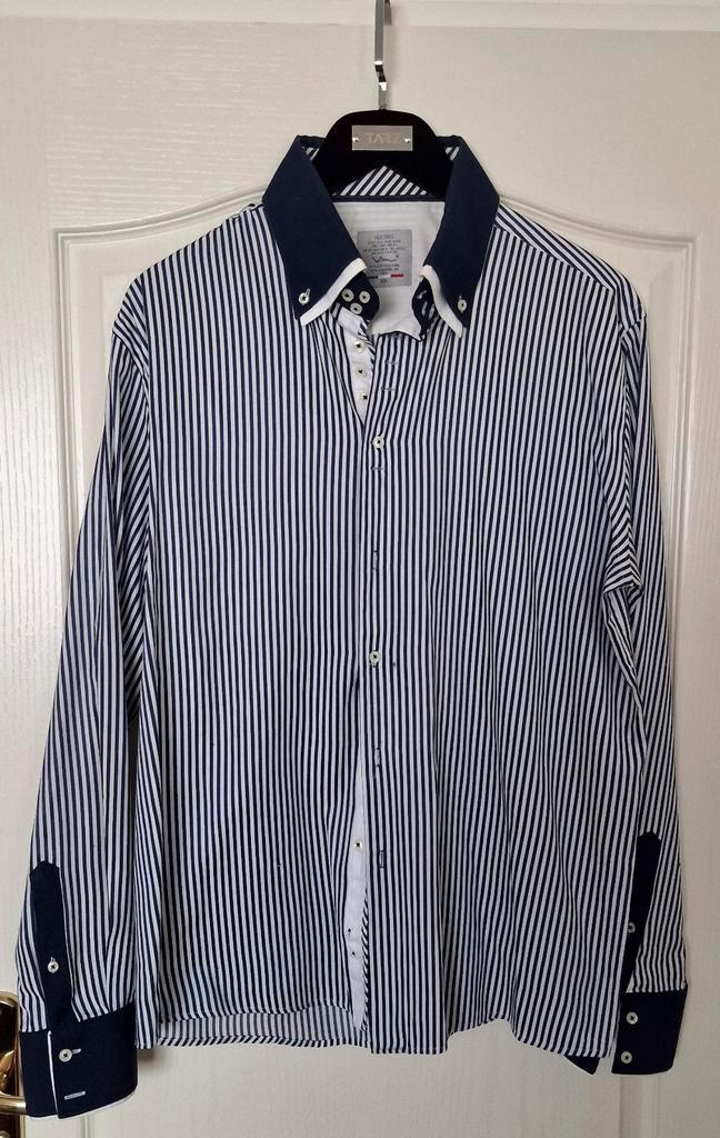 Nog nw. Italiaans overhemd WAM-denim super model mt. XXL, Kleding | Heren, Overhemden, Nieuw, Halswijdte 41/42 (L), Blauw, Ophalen of Verzenden
