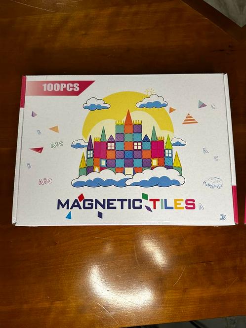 MagneticTiles | Set van 100 | Top cadeau 3+ | magnetisch, Kinderen en Baby's, Speelgoed | Educatief en Creatief, Nieuw, Bouwen