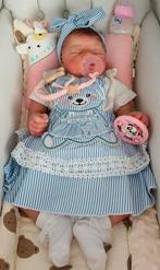 Reborn babypop  siliconen met stoffen lijfjEcoflex 20 - 50cm, Ophalen of Verzenden, Zo goed als nieuw, Babypop