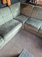 Grote groene hoekbank, Ophalen of Verzenden, Gebruikt, Stof