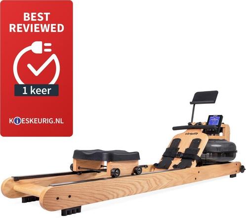 VirtuFit Elite Water Resistance Houten Roeitrainer - Hout/Oa, Sport en Fitness, Fitnessmaterialen, Nieuw, Overige typen, Ophalen
