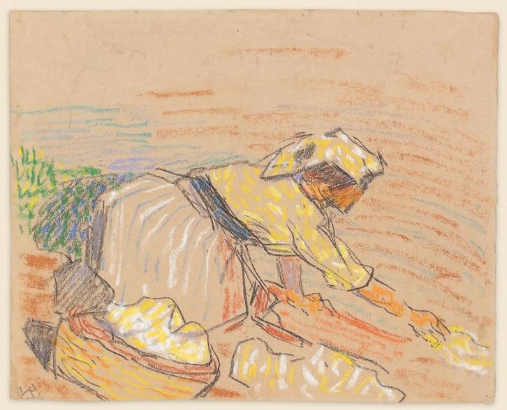 Otto van Rees 2 tekeningen 1905 ingelijst, Antiek en Kunst, Kunst | Tekeningen en Foto's, Ophalen of Verzenden