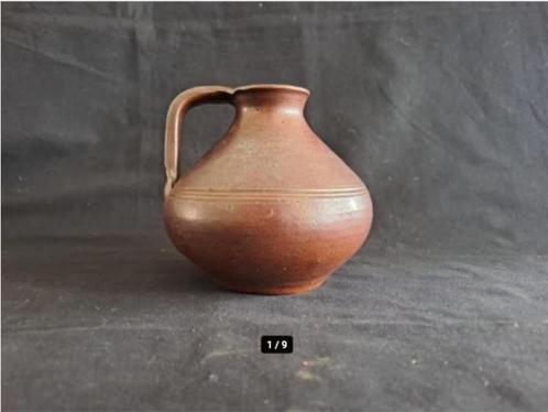 Vintage salt glaze stoneware jug handmade French - Vase, Antiek en Kunst, Antiek | Keramiek en Aardewerk, Ophalen of Verzenden