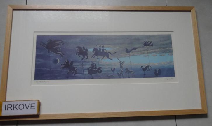 APARTE LITHO * WINDVANEN * Gesigneerd *, Antiek en Kunst, Kunst | Litho's en Zeefdrukken, Verzenden