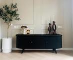🖤 Vintage retro dressoir lowboard tv kast jaren ‘60 zwart, Ophalen, 25 tot 50 cm, 150 tot 200 cm