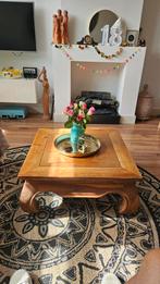 Teakhouten Opium Tafel 70x70 cm, Huis en Inrichting, Ophalen, 50 tot 100 cm, 50 tot 100 cm, Zo goed als nieuw