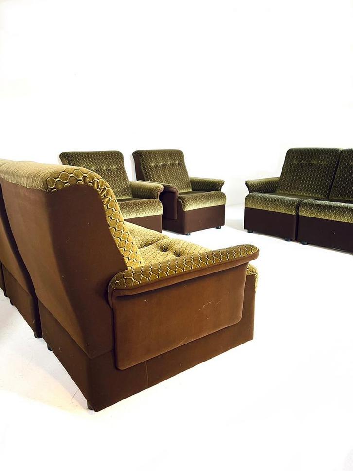 Vintage modulaire woonkamerset ‘60, Huis en Inrichting, Banken | Sofa's en Chaises Longues, Zo goed als nieuw, Vierpersoons of meer