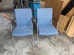 2 Gelderland Zoom Eetkamerstoelen, Huis en Inrichting, Stoelen, Gebruikt, Twee, Blauw, Ophalen of Verzenden