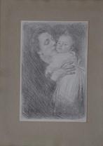 Hendrik Haverman litho "Moeder kust Kind", gesigneerd, Overige typen, Minder dan 50 cm, Gebruikt, Oorspronkelijke maker