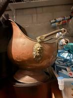 Antieke kolenkit pot met Delftblauwe handgrepen, Ophalen of Verzenden