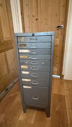 Stoere vintage ijzeren documenten laden kast, Ophalen, Gebruikt