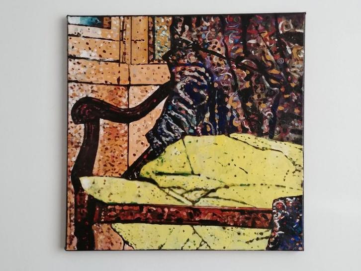 Willy Tielemans, Antiek en Kunst, Kunst | Schilderijen | Abstract, Ophalen of Verzenden