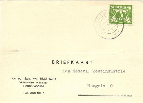 NV tot Expl. van Hulshof Vereenigde Fabrieken, Lichtenvoorde, Postzegels en Munten, Brieven en Enveloppen | Nederland, Briefkaart