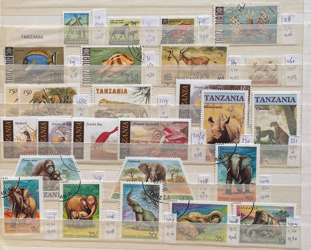 Kaveltje postzegels Tanzania, Postzegels en Munten, Ophalen of Verzenden, Buitenland