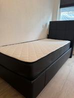 1 persoon boxspring, Gebruikt, 90 cm, Eenpersoons, Zwart