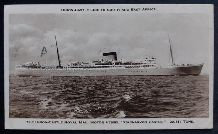 CARNARVON CASTLE, Verzamelen, Scheepvaart, Kaart, Foto of Prent, Ophalen