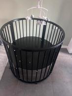Zwarte ronde box babybox speelbox kinderbox op wielen, Ophalen, Zo goed als nieuw, Rond, In hoogte verstelbaar