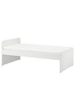 Ikea Släkt bedframe met Luröy lattenbodem en Hamarvik matras, Ophalen, 85 tot 100 cm, Zo goed als nieuw, Lattenbodem