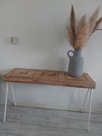 ==Nieuwe sidetable van BY-BOO wit metaal met hout==, Huis en Inrichting, Tafels | Sidetables, Ophalen, Nieuw, Landelijk, Metaal