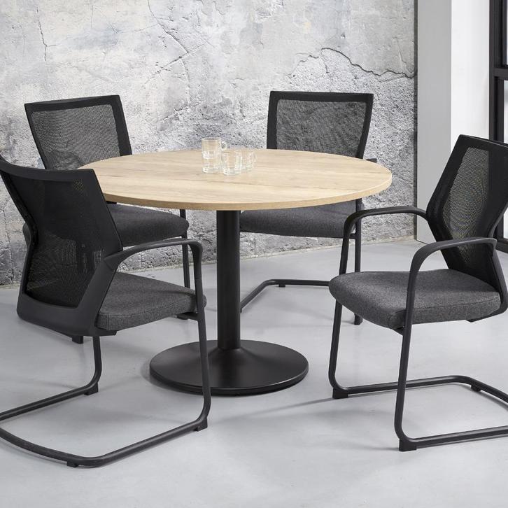 MN Vergadertafel Rond Design Kolomvoet 120 cm, Huis en Inrichting, Bureaus, Nieuw, Bureau, Ophalen of Verzenden