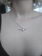 Harry potter golden snitch ketting, Ophalen of Verzenden, Zo goed als nieuw, Goud, Overige materialen