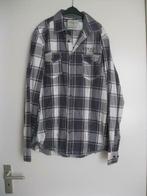 Angelo litrico hemd/ blouse wit/blauw m  Nieuw, Angelo Litrico, Halswijdte 39/40 (M), Zo goed als nieuw, Verzenden