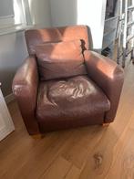 Linteloo leren fauteuil (gratis ophalen), Ophalen, Gebruikt, Leer, 75 tot 100 cm