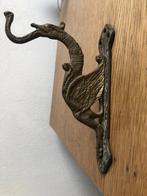 Messing Wandhaak met Vogel Design, Huis en Inrichting, Woonaccessoires | Kapstokken, Gebruikt, Wandhaken, Ophalen of Verzenden