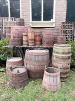 Oude brocante houten vaten tonnen wijnton regenton tafel ton, Gebruikt, Ophalen of Verzenden