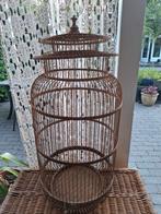 Grote brocante vogelkooi sierkooi hout, Antiek en Kunst, Ophalen