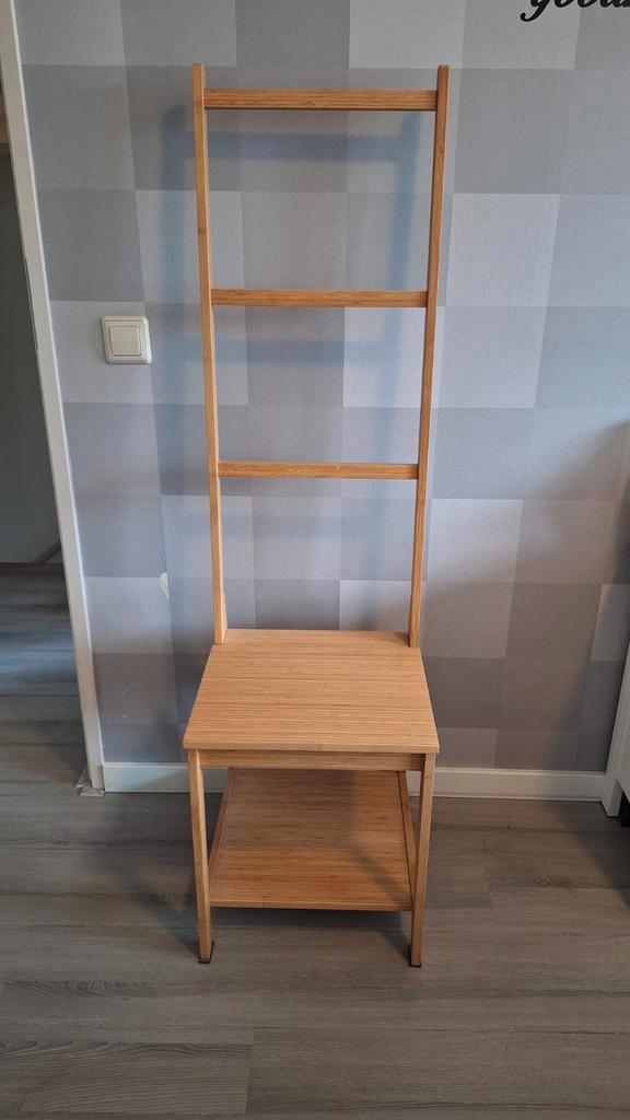 Houten Stoel met Ladder Design, Huis en Inrichting, Stoelen, Zo goed als nieuw, Eén, Hout, Bruin, Ophalen