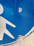 VINTAGE OUD VERKEERSBORD GELEEFDE STAAT 60 CM DOORSNEDE., Reclamebord, Gebruikt, Ophalen of Verzenden, X