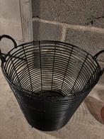Leuke Zwarte Rieten Mand, Ophalen, Mand, Rond, Zo goed als nieuw