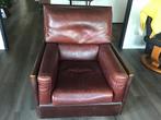 Rood leren fauteuil Baxter, Huis en Inrichting, Fauteuils, Ophalen, Zo goed als nieuw, 75 tot 100 cm, 50 tot 75 cm