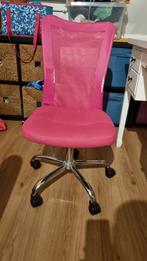 Roze bureaustoel, Huis en Inrichting, Bureaustoelen, Ophalen, Gebruikt, Roze