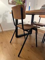 4x vintage schoolstoel, Ophalen, Zwart, Zo goed als nieuw, Vier