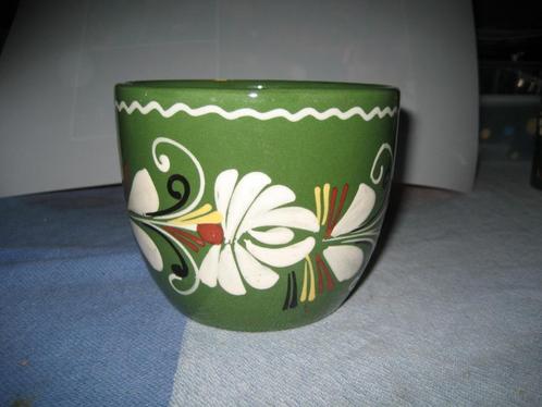 MHV groene bloempot uit Hongarije1, Tuin en Terras, Bloempotten, Zo goed als nieuw, Aardewerk, Binnen, Minder dan 40 cm, Minder dan 25 cm