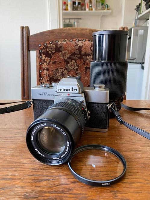 Minolta SR-T 303b, SR-T 101, spiegelreflexcamera, 35mm film, Audio, Tv en Foto, Fotocamera's Analoog, Gebruikt, Spiegelreflex