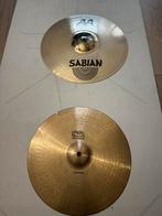 Sabian AA 17" & Paiste 2002 15" Crash, Ophalen of Verzenden, Gebruikt, Overige merken