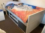 Bed met kastjes en lade. 90x200, Huis en Inrichting, Slaapkamer | Bedden, Ophalen, Gebruikt, 90 cm, Eenpersoons