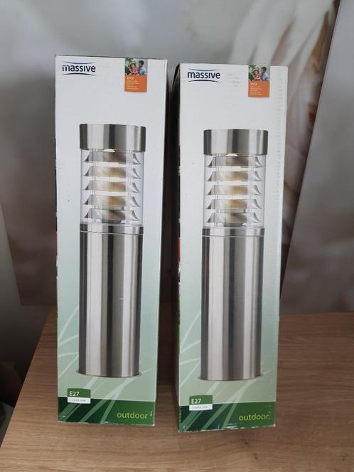 nieuwe philips massive Berningham sokkel buitenlamp, Tuin en Terras, Buitenverlichting, Nieuw, Staal, Minder dan 50 watt, Netvoeding