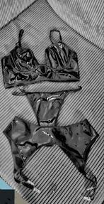 Sexy  4 delige pu lakset met netkousen, Kleding | Dames, Verzenden, Zwart, Setje