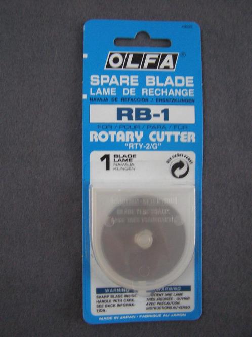 Olfa spare blade RB-1 voor rotary cutter RTY-2 en 45-C, Hobby en Vrije tijd, Borduren en Borduurmachines, Nieuw, Onderdeel of Toebehoren