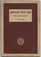 Steyer 220 onderdelenboek Ersatzteilliste 1939, Ophalen of Verzenden