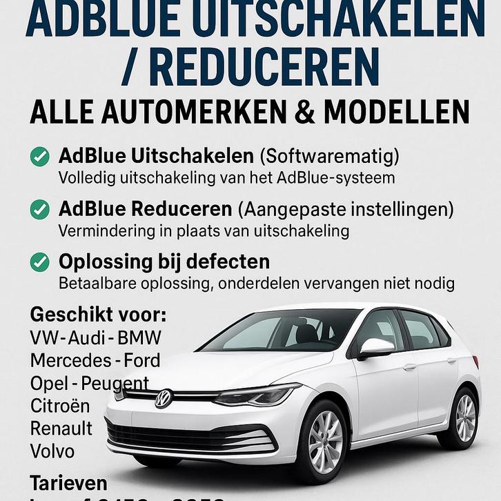 Adblue uitschakelen / verwijderen alle merken, Auto diversen, Tuning en Styling, Ophalen of Verzenden