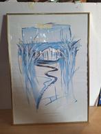 litho huis bij zee, Antiek en Kunst, Ophalen of Verzenden