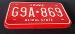Oud blik met een afbeelding van een Hawaii nummerplaat., Ophalen of Verzenden, Zo goed als nieuw, Overige, Overige merken