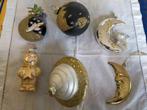 5 glazen kerst ornamenten figuurtjes, planeten, astronaut, Diversen, Kerst, Ophalen of Verzenden, Gebruikt