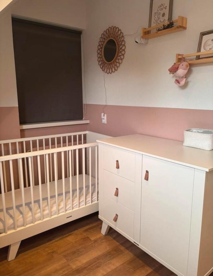 Kidsmill Lars Ledikant en Commode Set Wit, Huis en Inrichting, Kasten | Schoenenkasten, Gebruikt, Ophalen