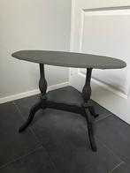Bijzettafel grijs groen ovaal vintage stijl tafel tafeltje, Huis en Inrichting, Tafels | Eettafels, Ophalen of Verzenden, Zo goed als nieuw